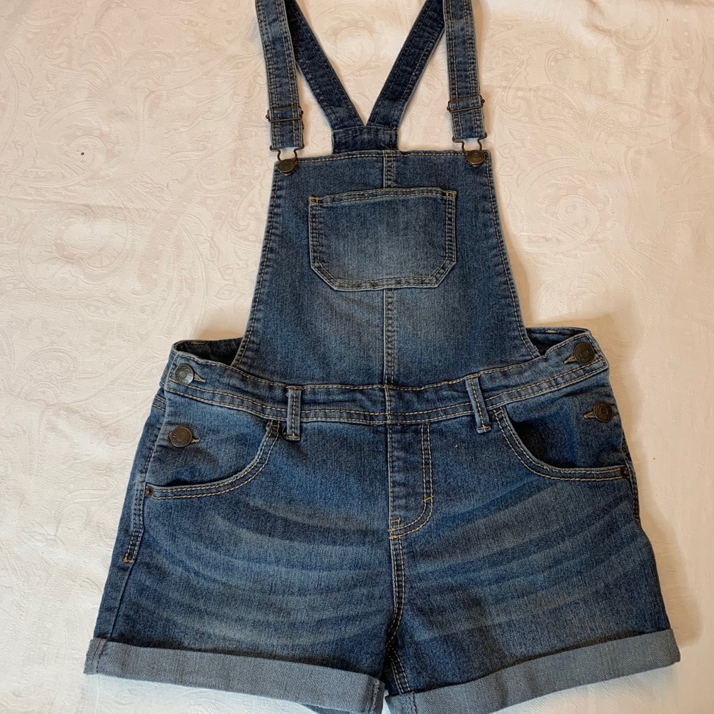 Denim Overall Shorts